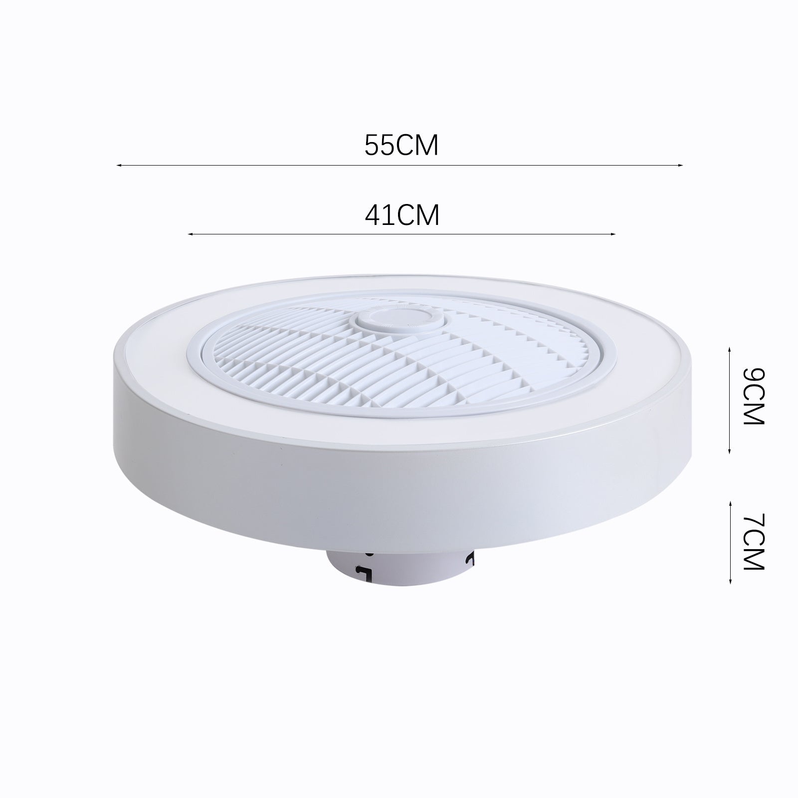 Dia. 55cm Ceiling Fan w/75W LED Light Adjustable 3-Wind Speed Remote Control Ceiling Light Living and Home