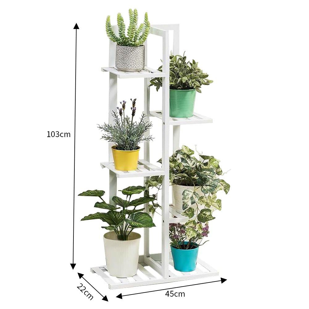 Wood Plant Flower Display Stand Bonsai Pot Shelf Storage Racking Bookcases & Standing Shelves Living and Home
