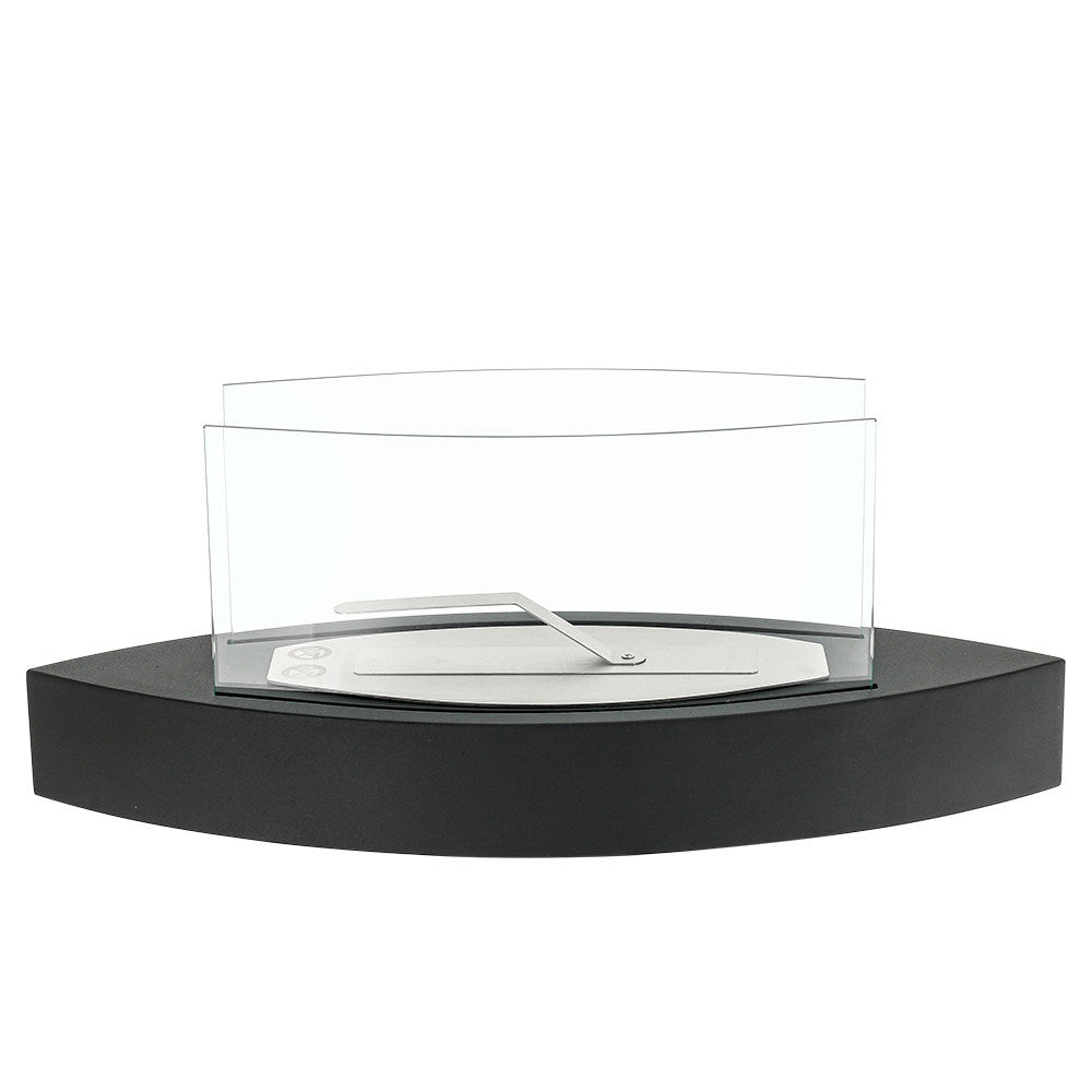 Metal Bio-Ethanol Tabletop Fireplace with Flame Guard Black Fireplaces Living and Home