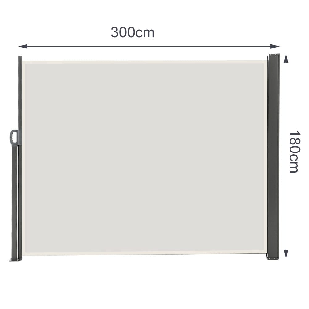 Retractable Single Side Awning - White Patio Awnings Living and Home