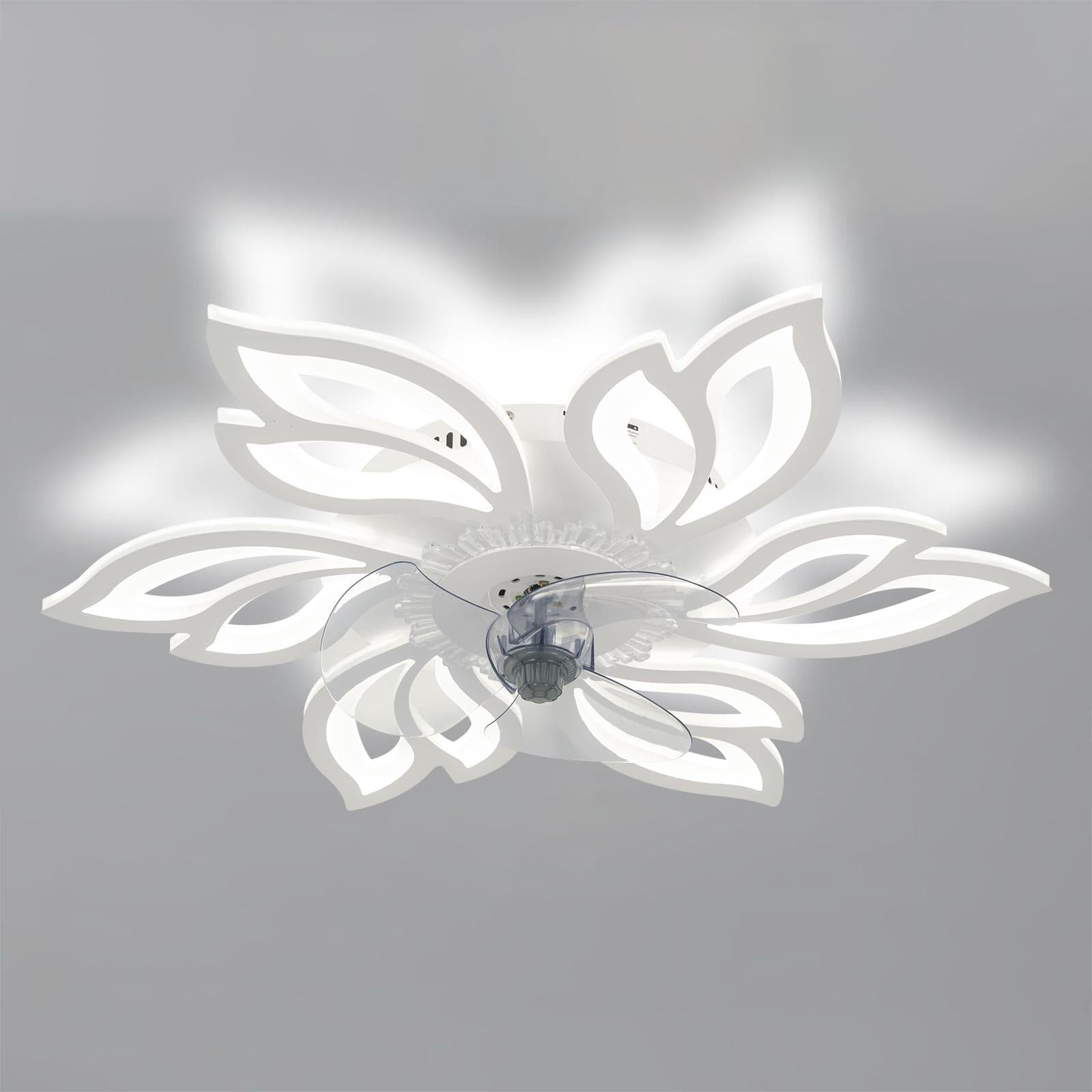 65cm Dia. Modern Flower Shape Ceiling Fan with Light Ceiling Fans Living and Home