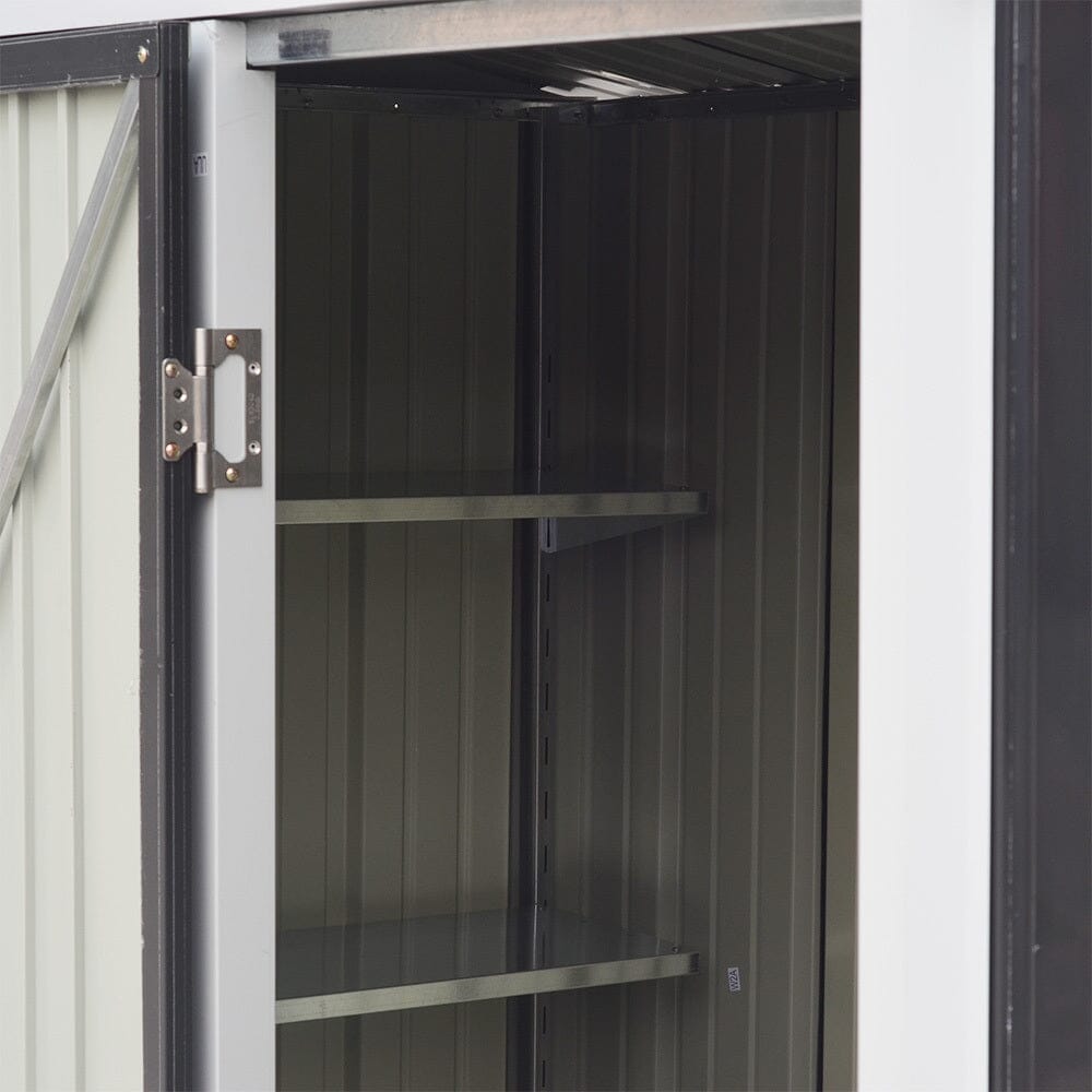 3X5 Metal Storage Shed with Rack Patio Garden Tool House Garden Sheds Living and Home