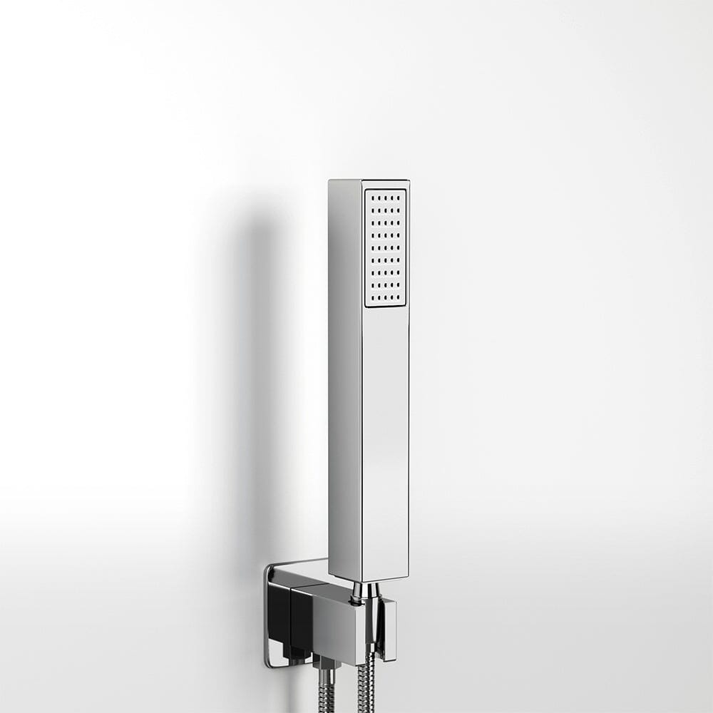 Chrome Square/Tound Thermostatic Shower Mixer Set Bathroom Shower Living and Home