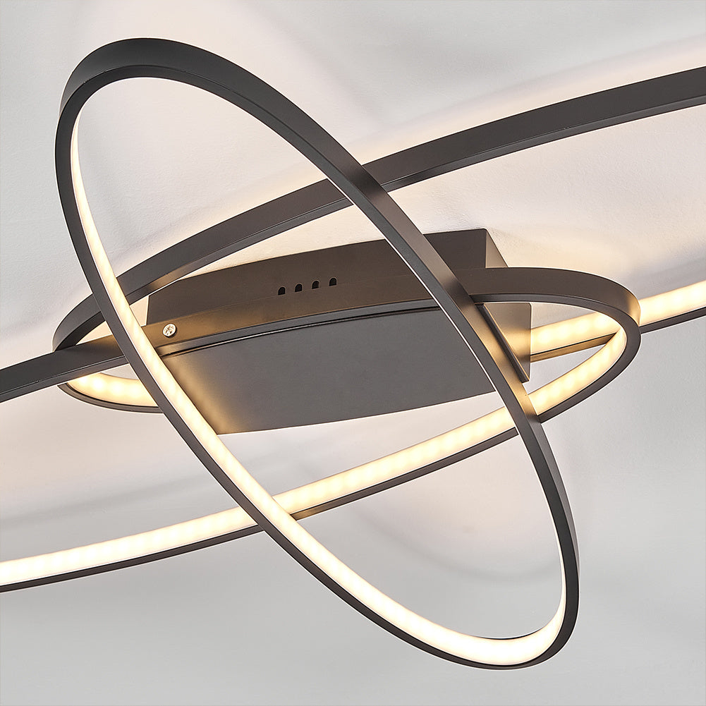 90cm L Dimmable Oval Design Led Ceiling Light Living Room Lamp Ceiling Light Living and Home