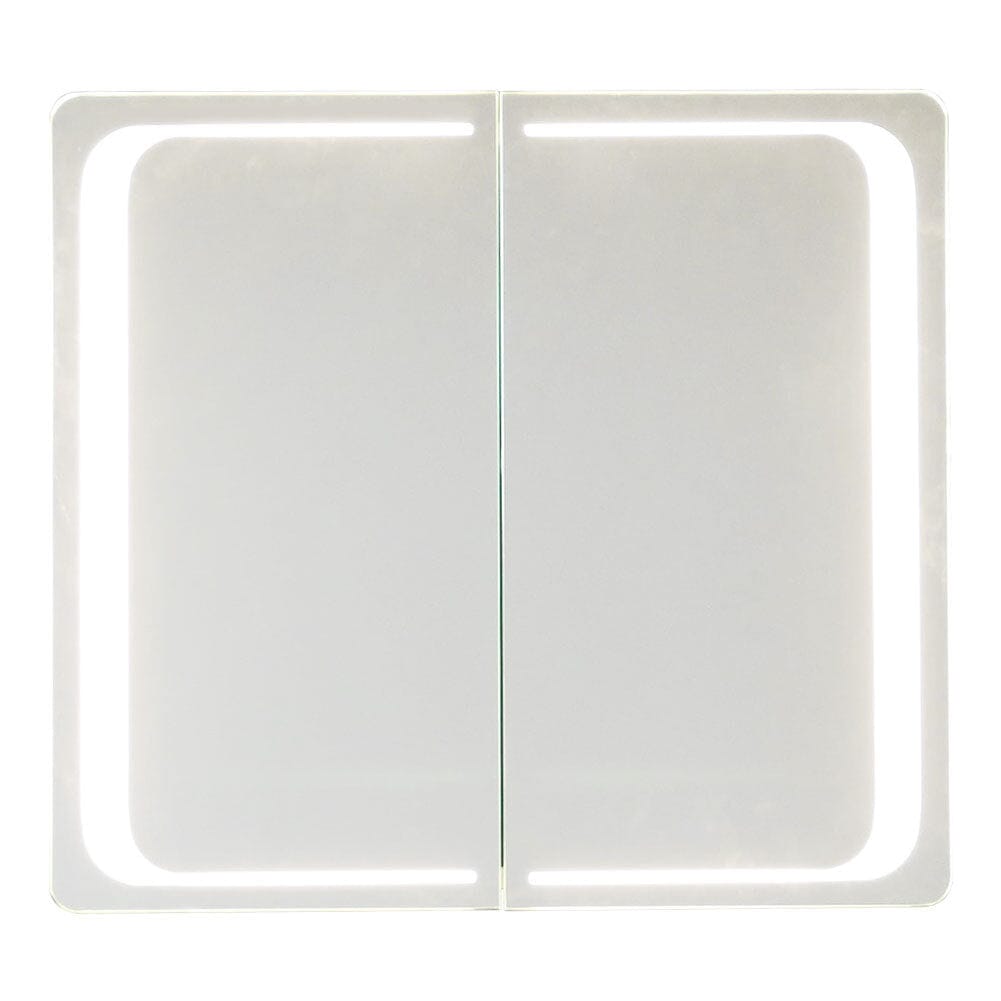 Double Door LED Bathroom Mirror Cabinet with Bluetooth Bathroom Mirror Cabinets Living and Home