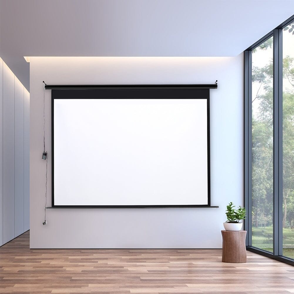 Motorized Electric Projector Screen with Remote Control Projector Screens Living and Home