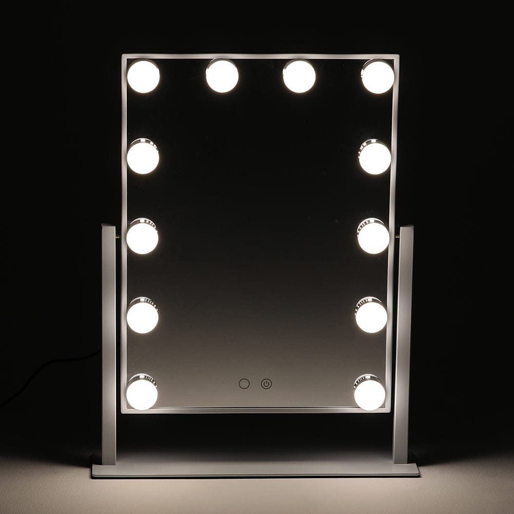 Adjustable Large Rectangular Lighted Makeup Mirror Living and Home