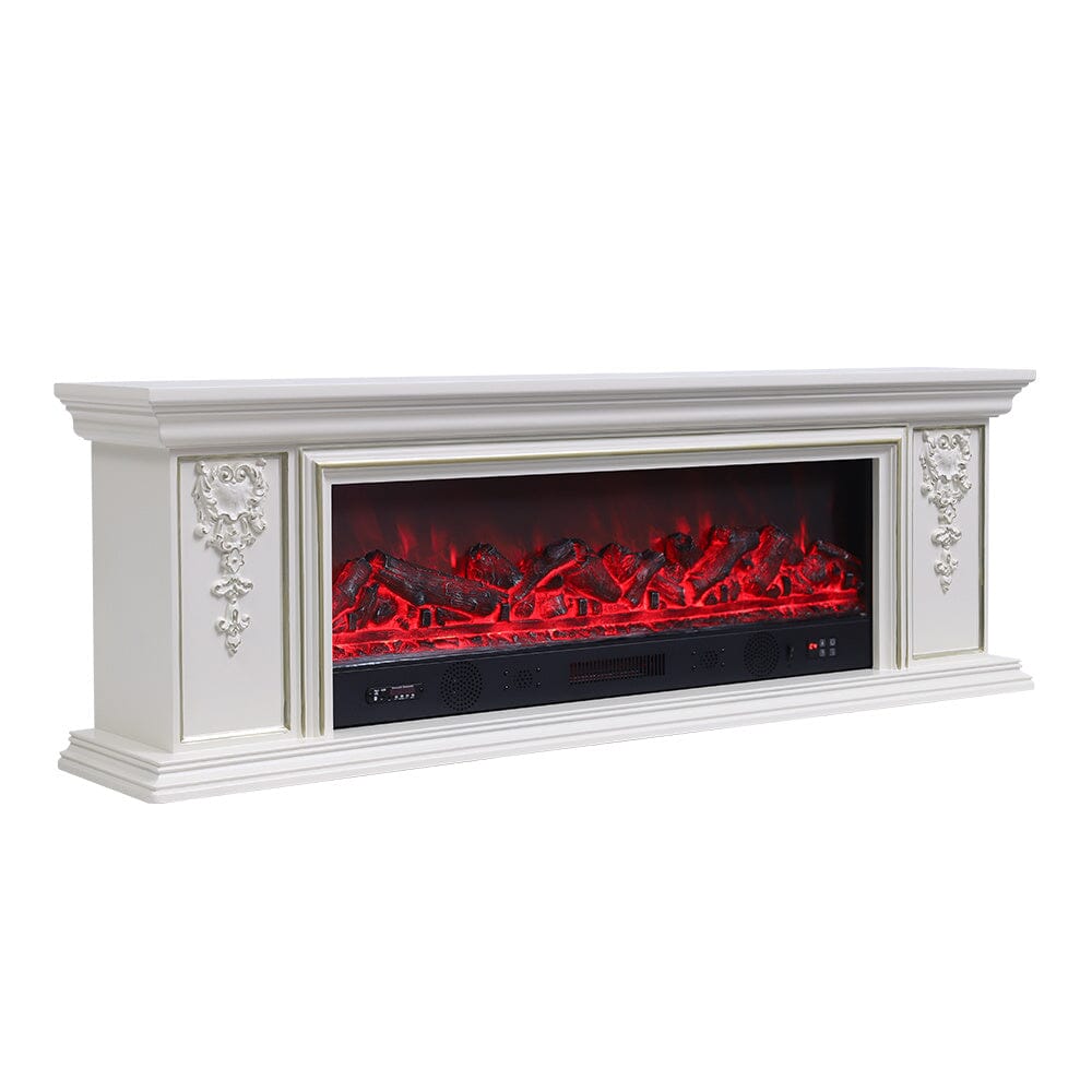 180cm W Remote Freestanding Fireplaces Bluetooth Player TV Stand Electric Fireplace Freestanding Fireplaces Living and Home