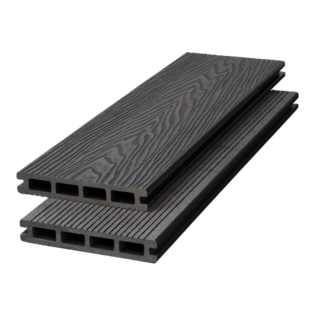 8.4m2 WPC Decking Wood Grain Patterns Floor Set with Accessories Floor Planks Living and Home