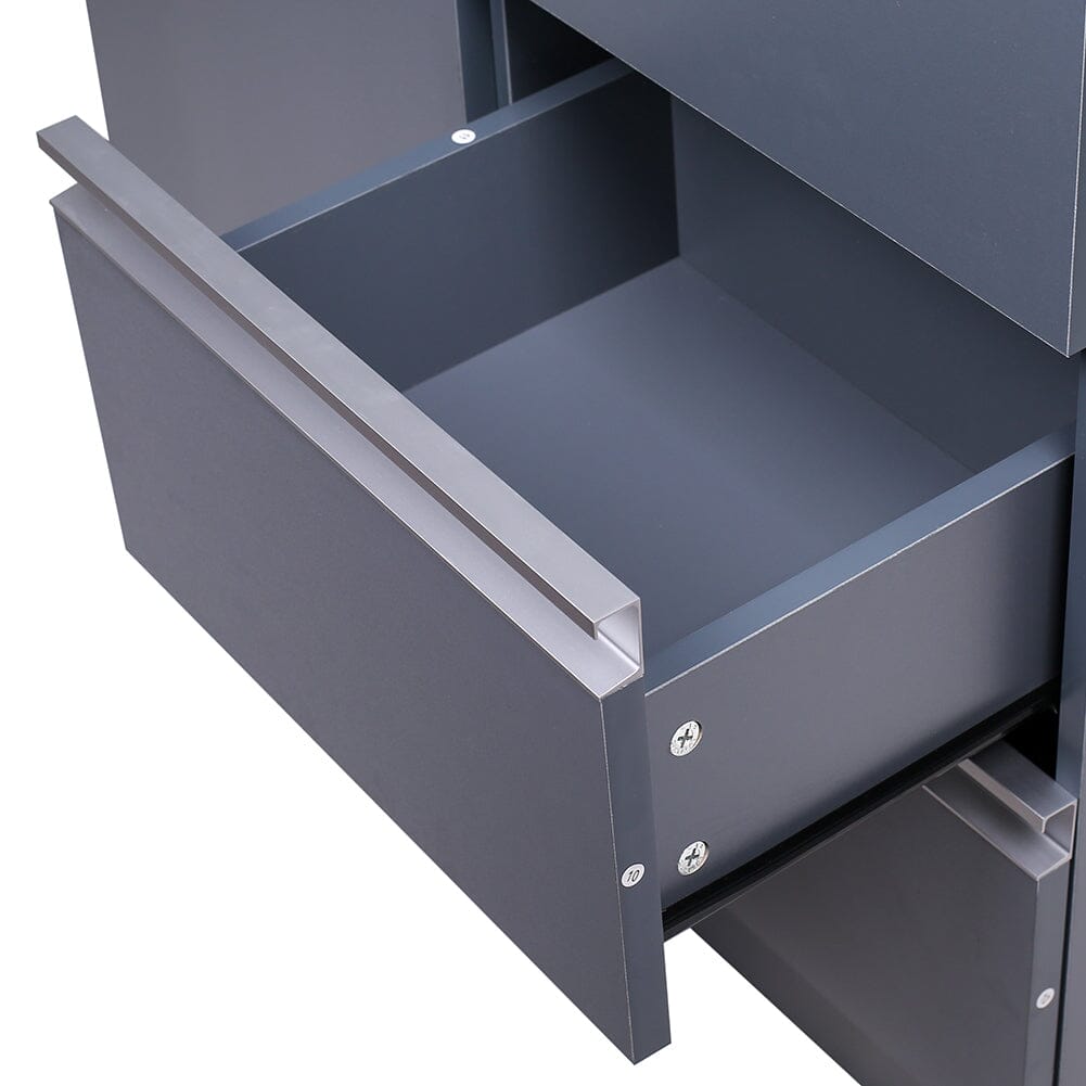 80cm W Grey Sideboard Cabinet with 3 Drawers Cabinets Living and Home