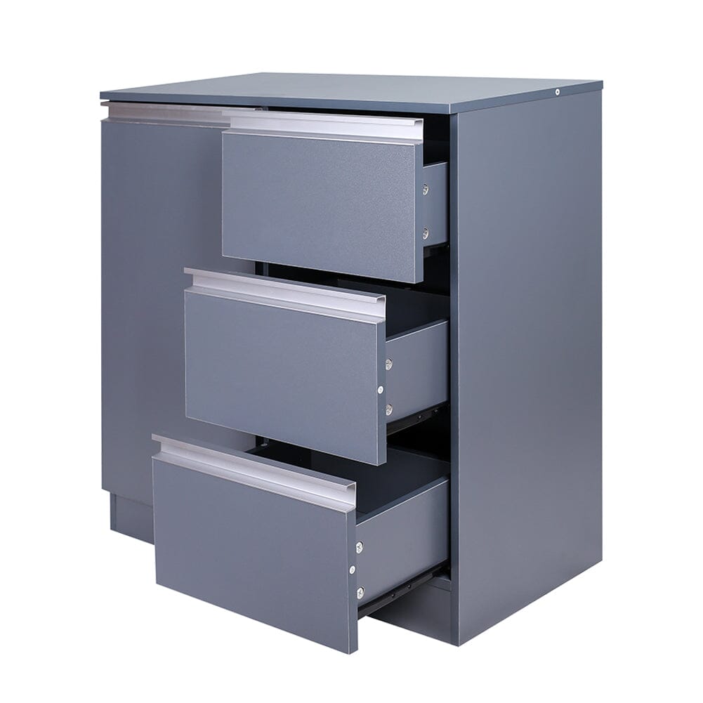 80cm W Grey Sideboard Cabinet with 3 Drawers Cabinets Living and Home