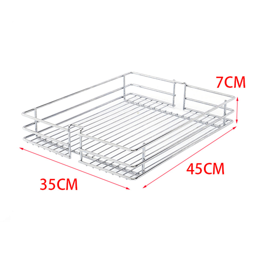 Livingandhome Tall and Narrow 6-Tier Metal Kitchen Pull-out Kitchen Cabinet Basket Shelf Living and Home