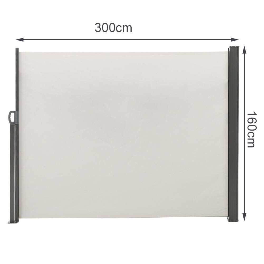 Retractable Single Side Awning - White Patio Awnings Living and Home