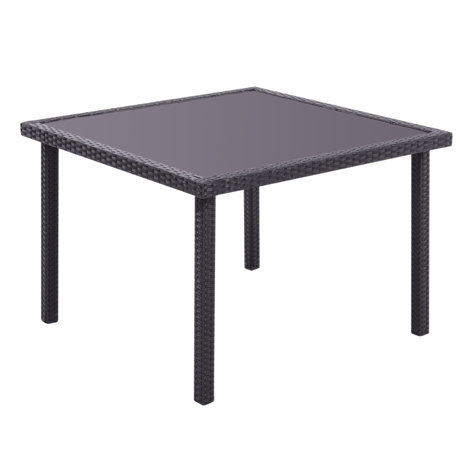 Garden Table Dining Patio Outdoor Table Black/Brown Garden Dining Table