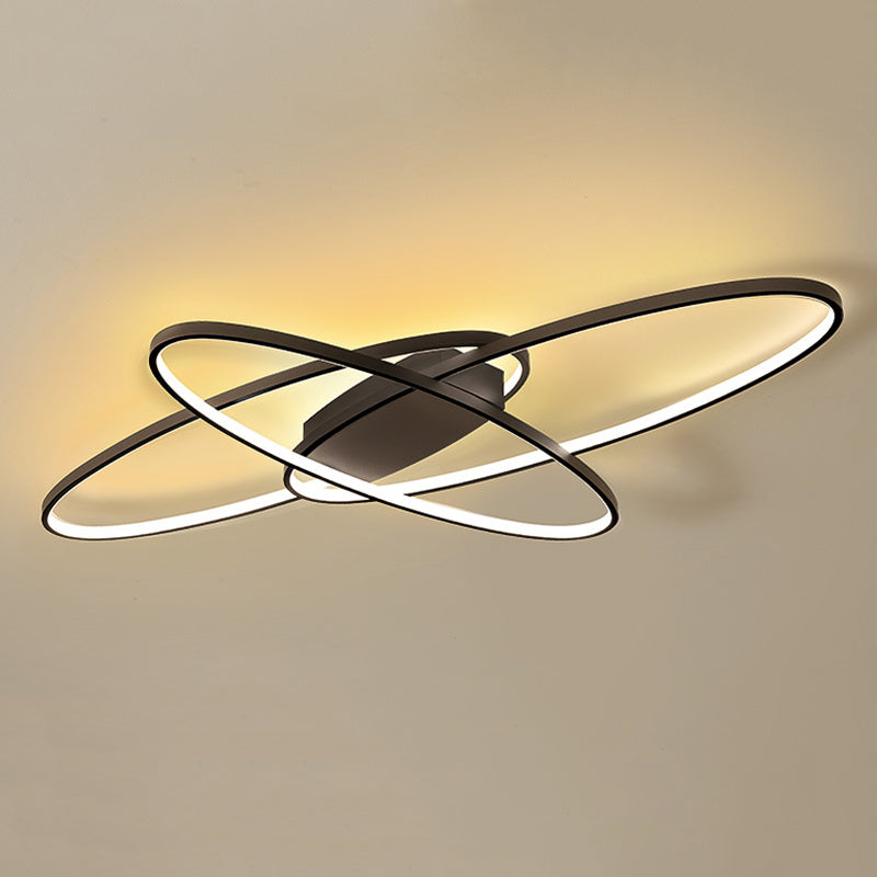 90cm L Dimmable Oval Design Led Ceiling Light Living Room Lamp Ceiling Light Living and Home