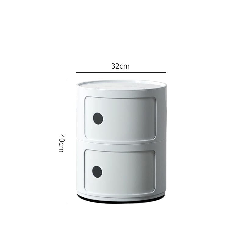 Componibili Round Storage Unit with 2 Drawers Storage Drawers Living and Home