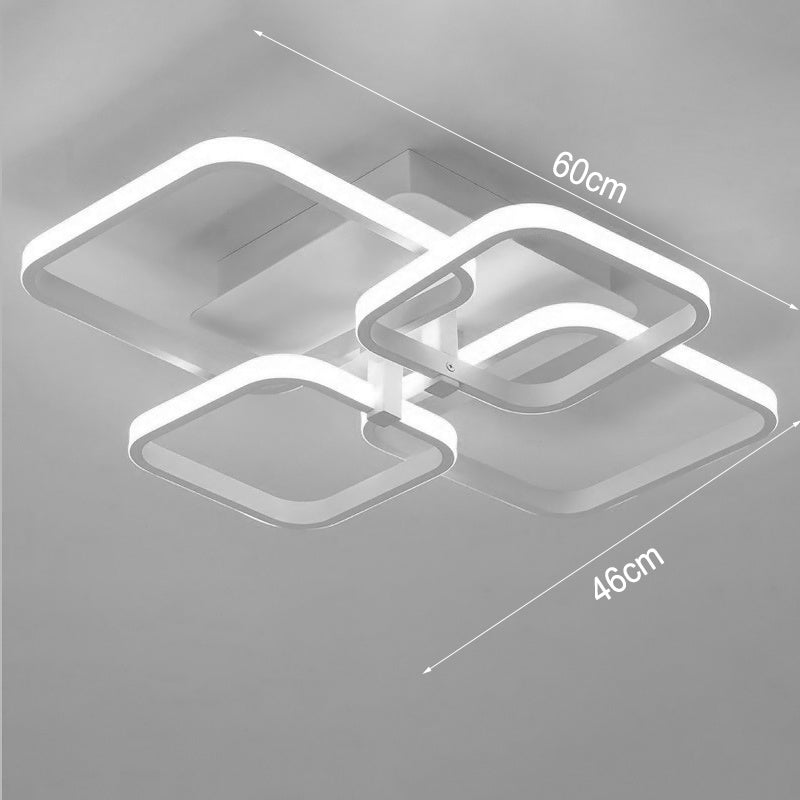 Modern LED Ceiling Light with Square Lampshades - Non-dimmable Light Living and Home