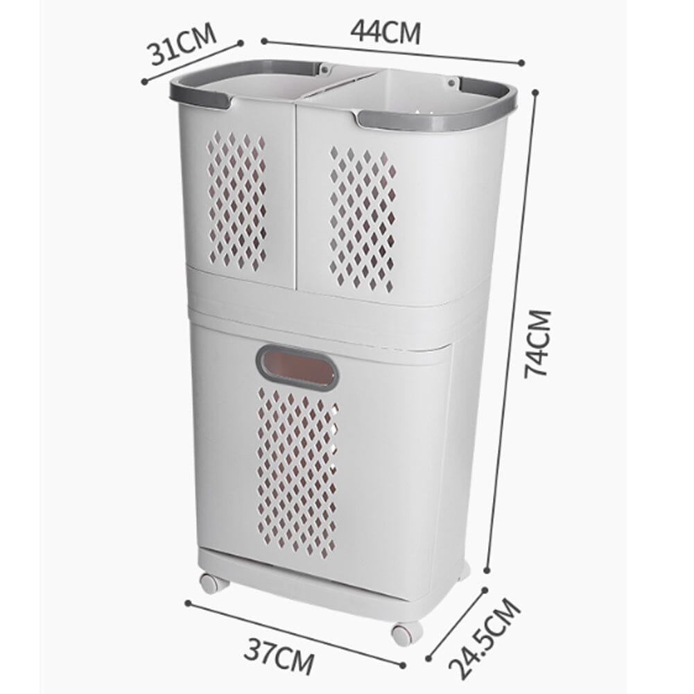 3 Tier Laundry Baskets Laundry Sorter Rolling Laundry Hamper Laundry Baskets Living and Home
