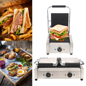 Sandwich Press Panini Griller with Single/Double Grill Plates