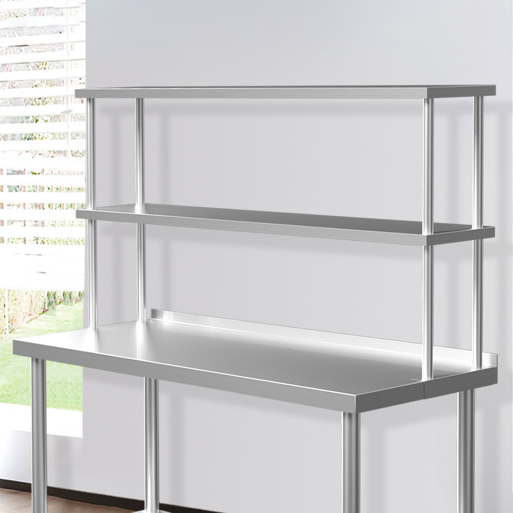 Commercial Kitchen Food Prep Work Table Stainless Steel Single Double Over Shelf Kitchen & Dining Room Tables Living and Home