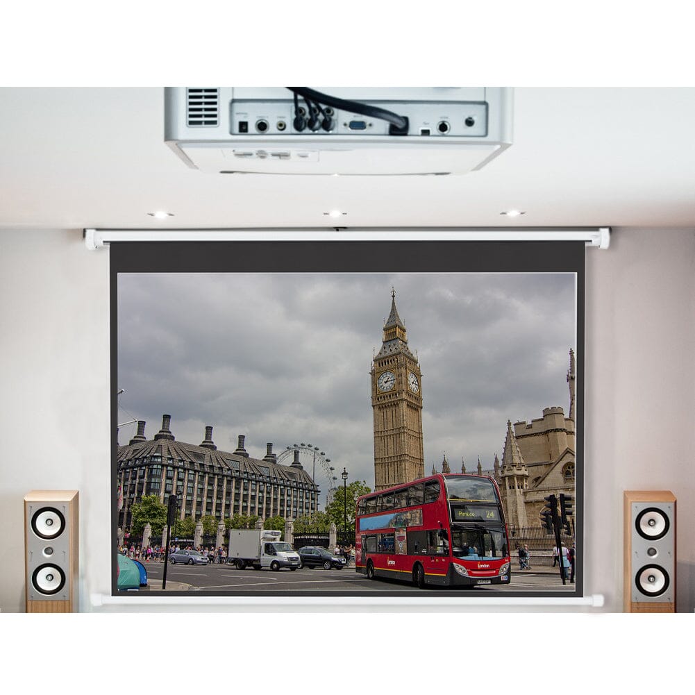 Wall Mount Electric Projector Screen for Home Theater Movie Projector Screens Living and Home