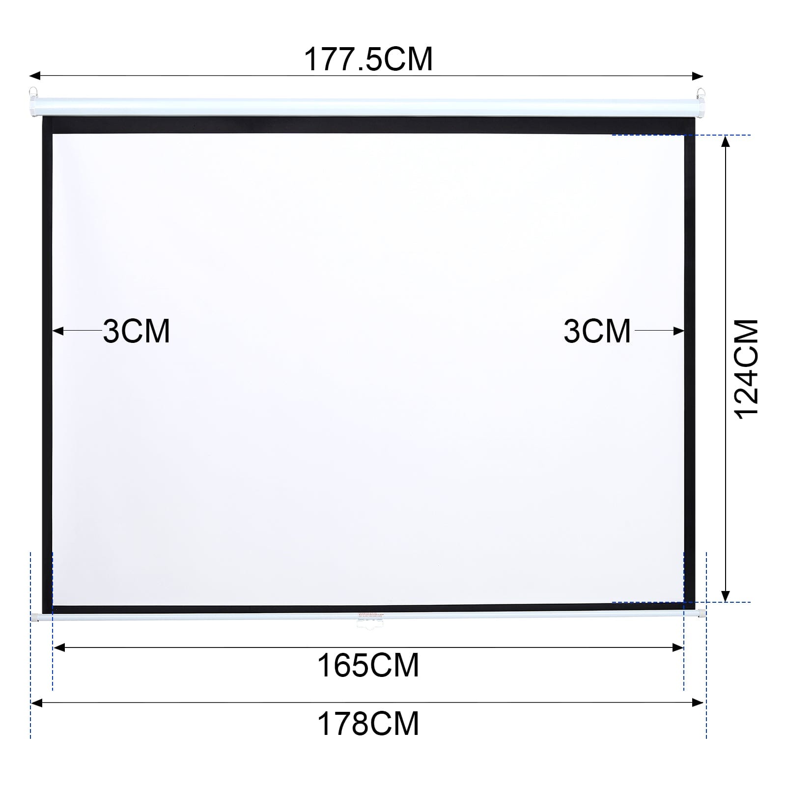 Manual Pull Down Retractable Projector Screen 4:3 Projector Screens Living and Home