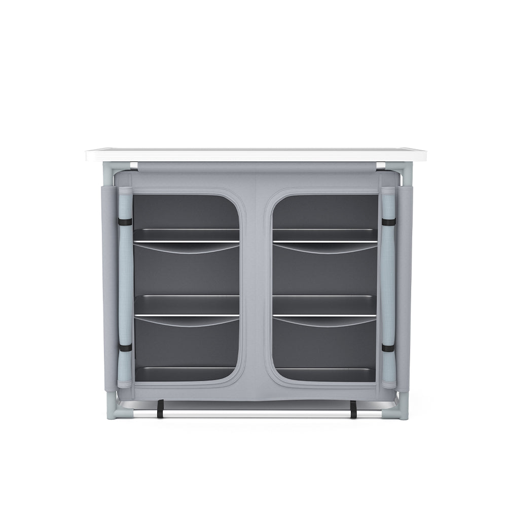 Camping Outdoor Kitchen with 4 Adjustable Feet and 6 Layers CAMPING KITCHEN ISLANDS Living and Home