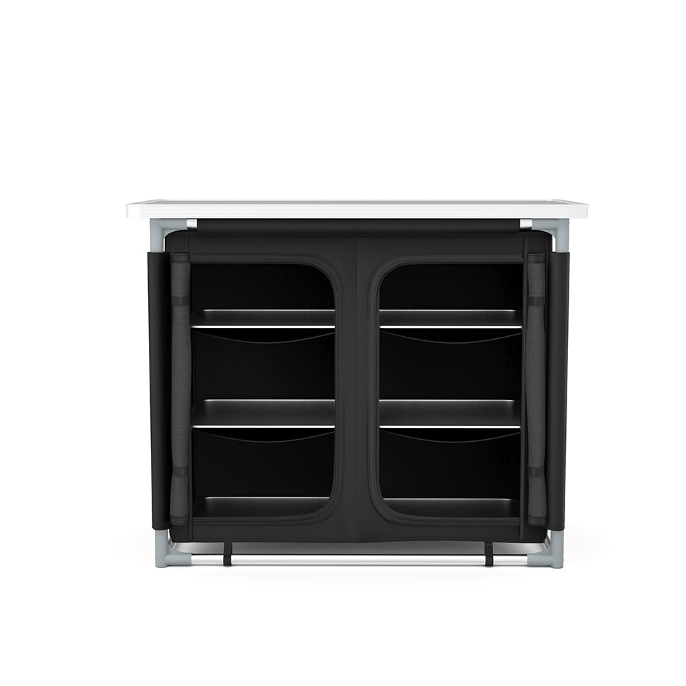 Camping Outdoor Kitchen with 4 Adjustable Feet and 6 Layers CAMPING KITCHEN ISLANDS Living and Home