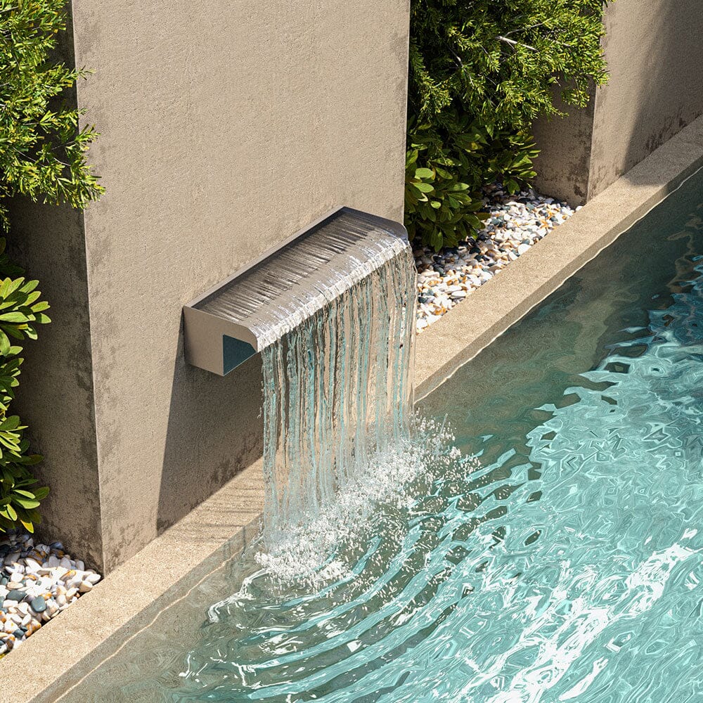 40cm Back Entry Stainless Steel Water Blade Fountains Living and Home