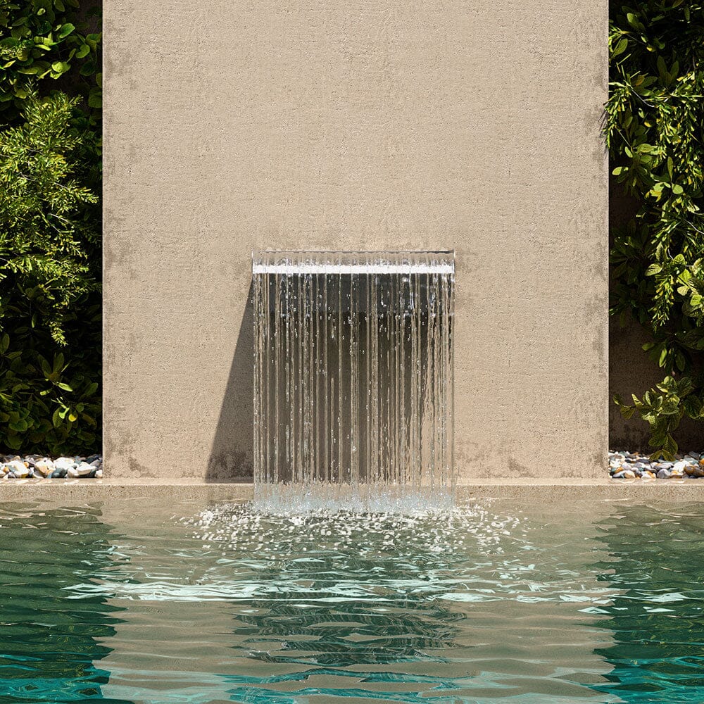 Back Entry Stainless Steel Water Blade Fountains Living and Home