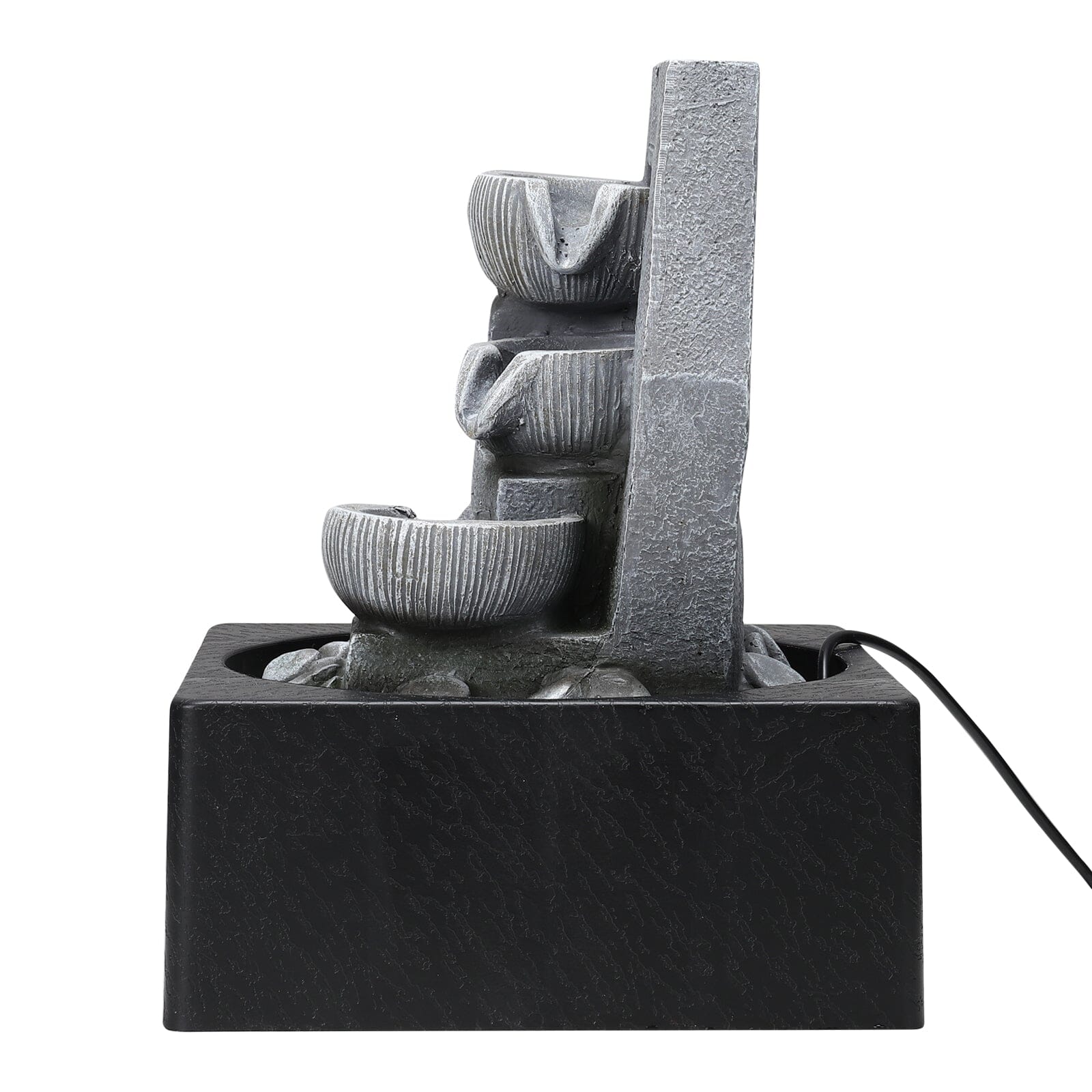 LED Light Cascade Tabletop Fountain Relaxing Water Feature for Relaxation and Meditation Soothing Waterfall Design Fountains Living and Home