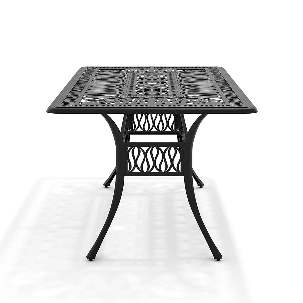 150cm Garden Dining Table Hollow Cast Aluminum Table Garden Dining Tables Living and Home