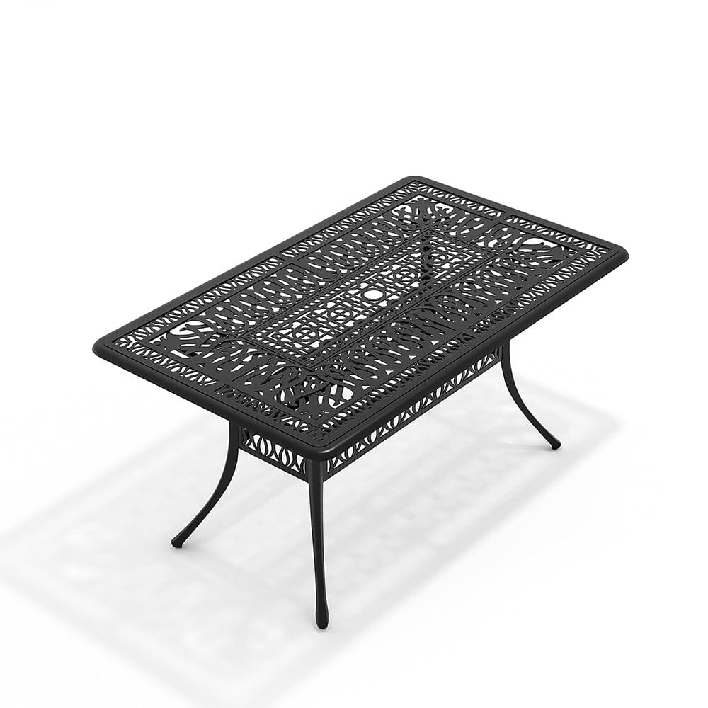 150cm Garden Dining Table Hollow Cast Aluminum Table Garden Dining Tables Living and Home