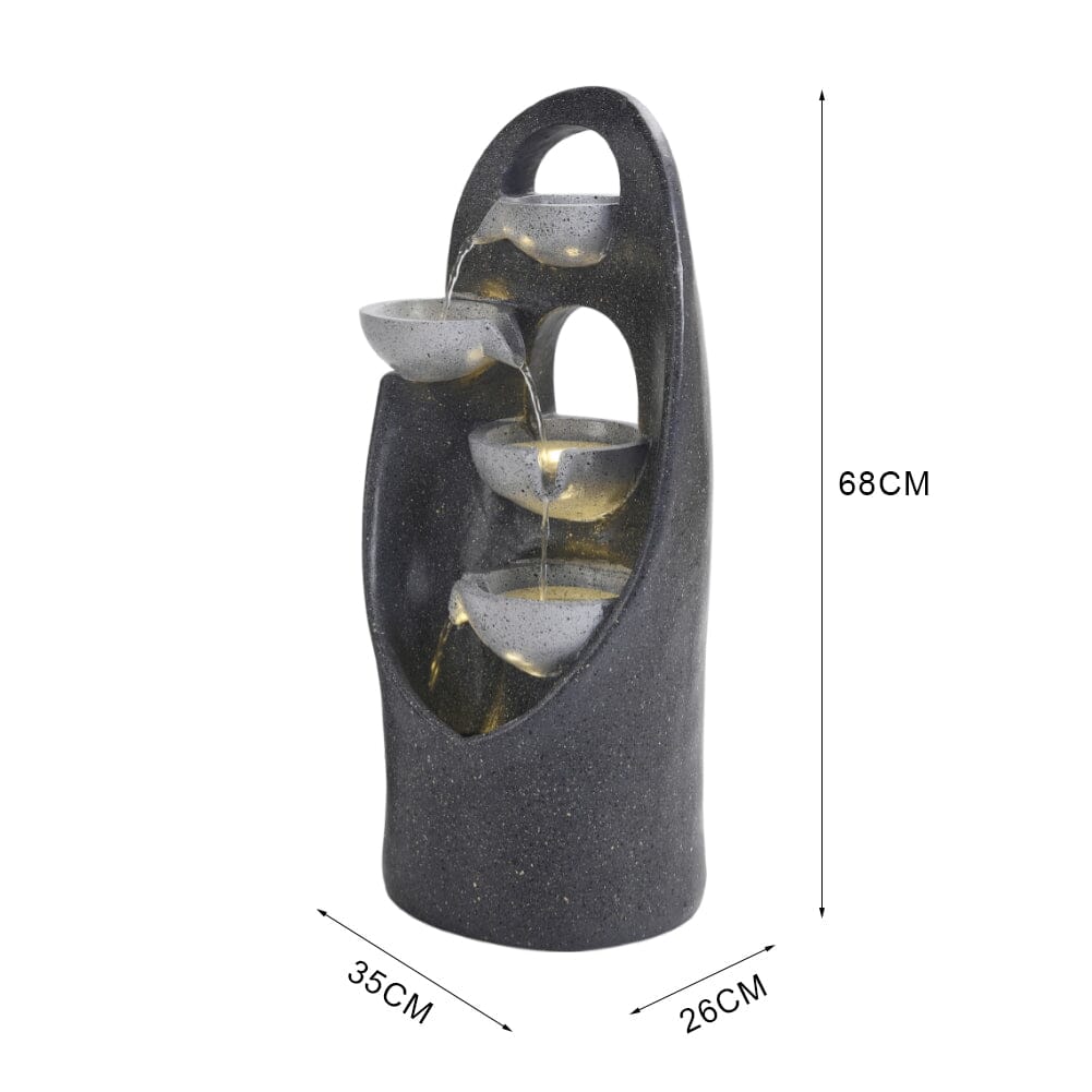 4-Tier Cascading Garden Water Feature water fountain Fountains Living and Home