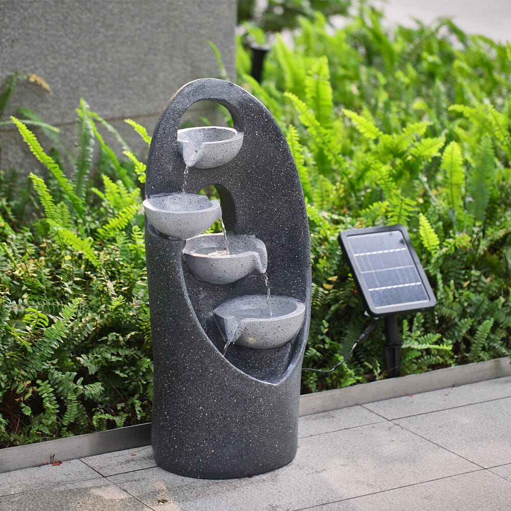 4-Tier Cascading Garden Water Feature water fountain Fountains Living and Home