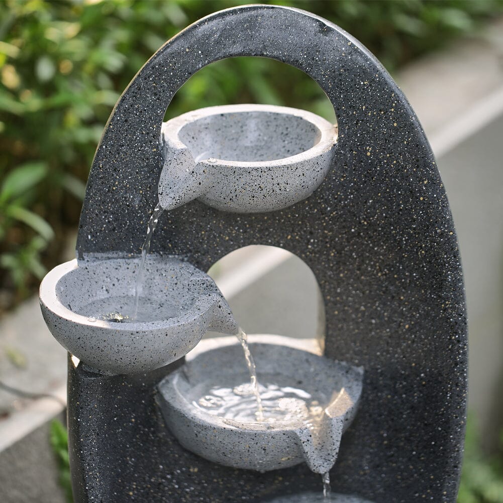 4-Tier Cascading Garden Water Feature water fountain Fountains Living and Home