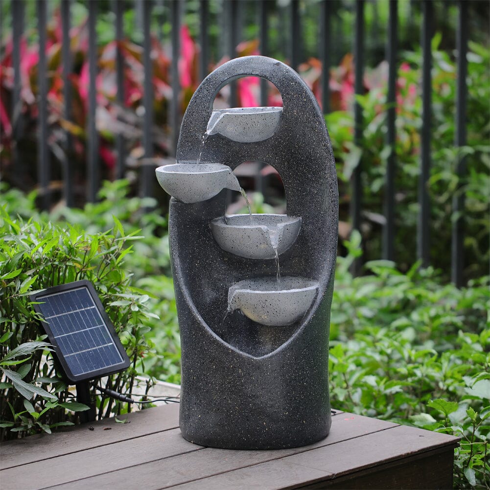 4-Tier Cascading Garden Water Feature Living and Home