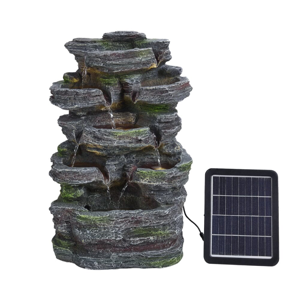 Faux Rock Garden Fountain with Lights Fountains Living and Home