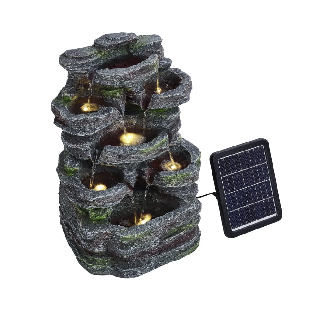Faux Rock Garden Fountain with Lights Fountains Living and Home