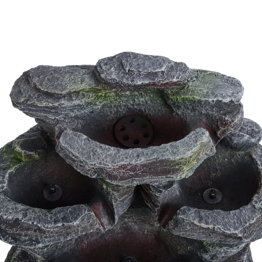 Faux Rock Garden Fountain with Lights Fountains Living and Home
