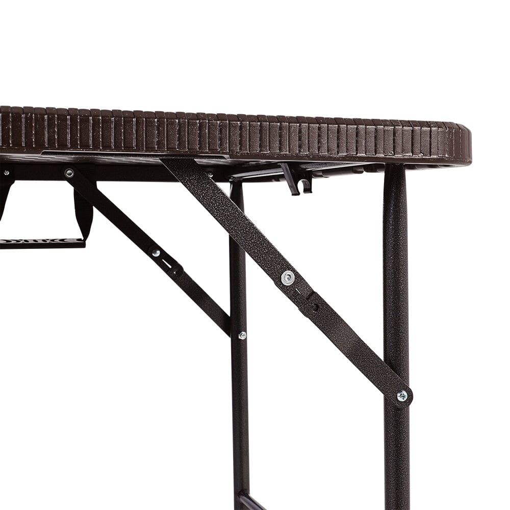 120 CM Folding Table UK -Brown Collapsible Design Portable Tables Foldtable table Living and Home