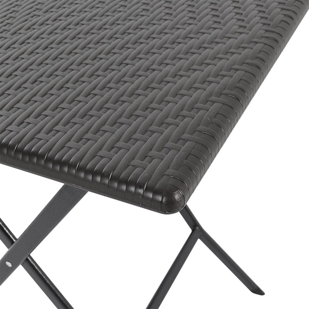 Set of 2 Outdoor Rattan Plastic Folding Chairs for Parties Events and More Garden Dining Sets Living and Home