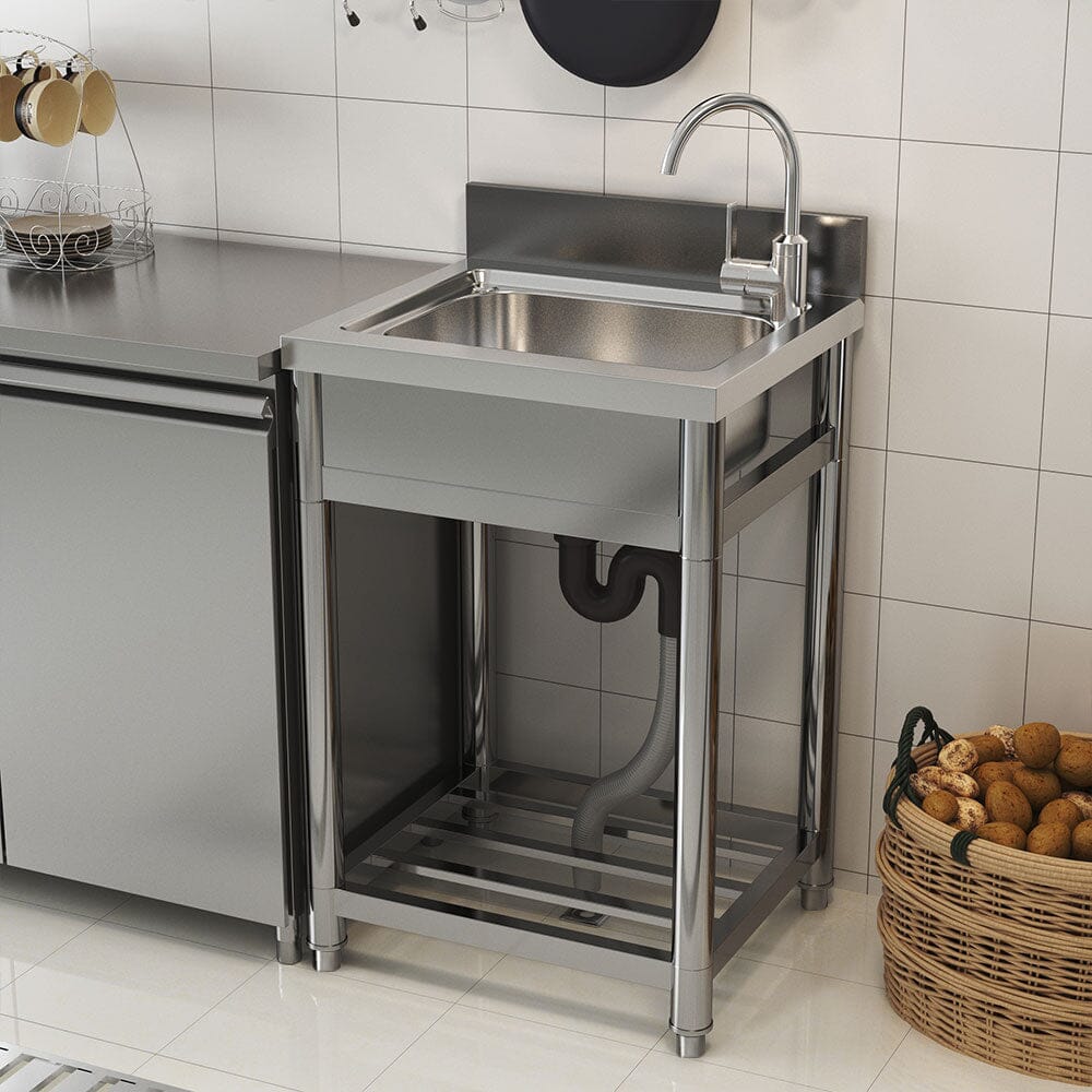 Stainless Steel One Compartment Commercial Sink Living and Home