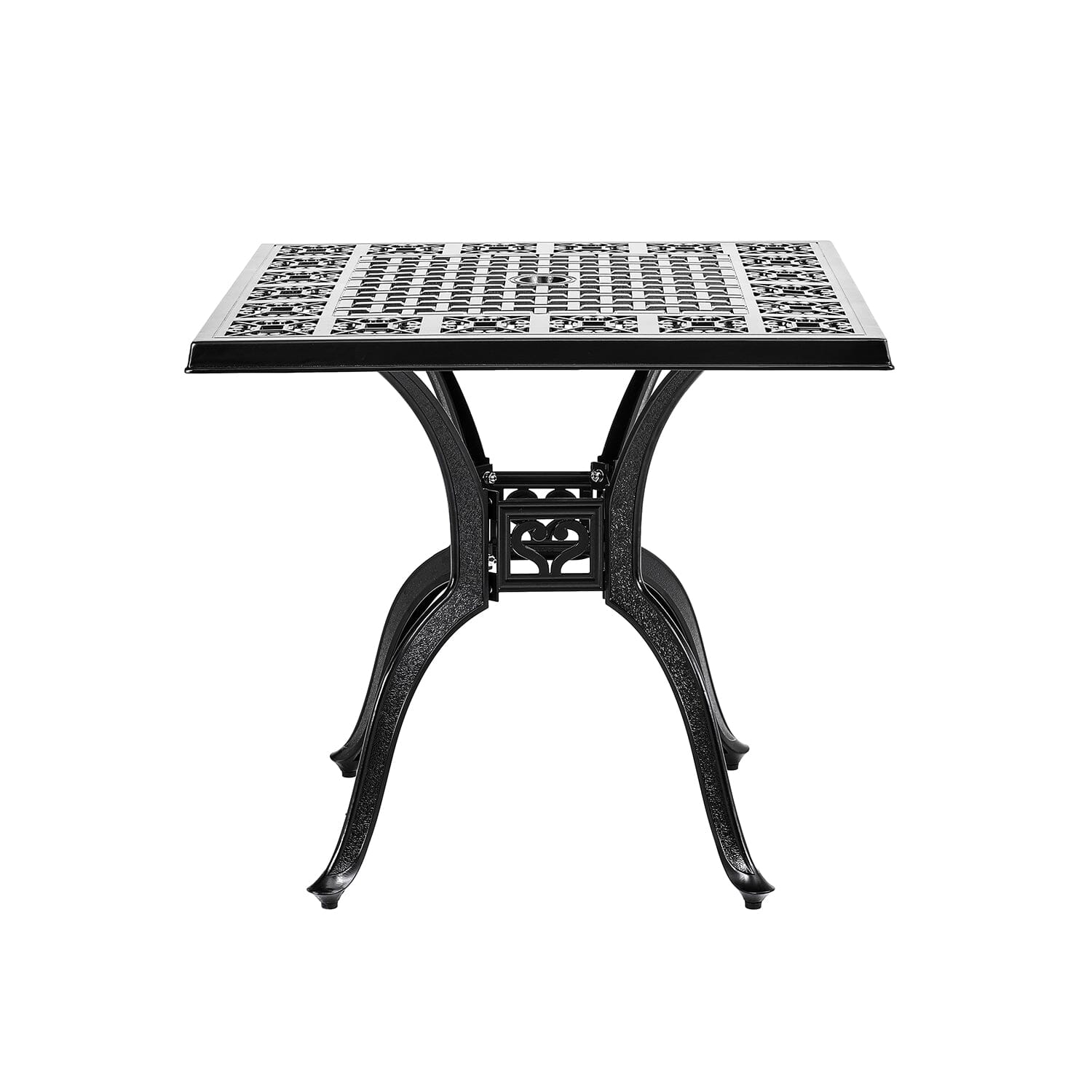 Black Cast Aluminum Outdoor Dining Table Garden Dining Tables Living and Home