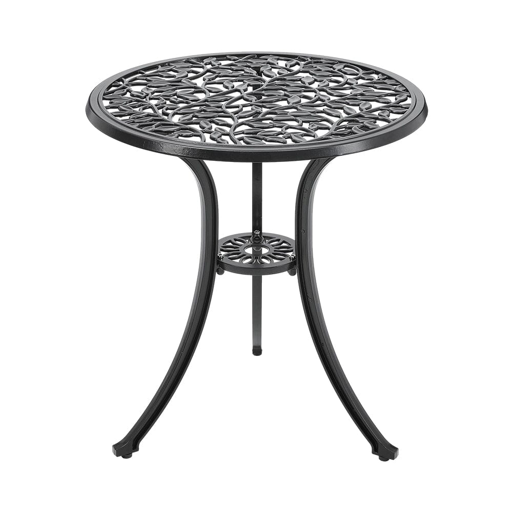 3pcs Black Cast Aluminum Bistro Table and Chairs Set Garden Dining Sets Living and Home