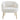 White Boucle Teddy Fabric Armchair with Metal Legs Tub Chairs Living and Home