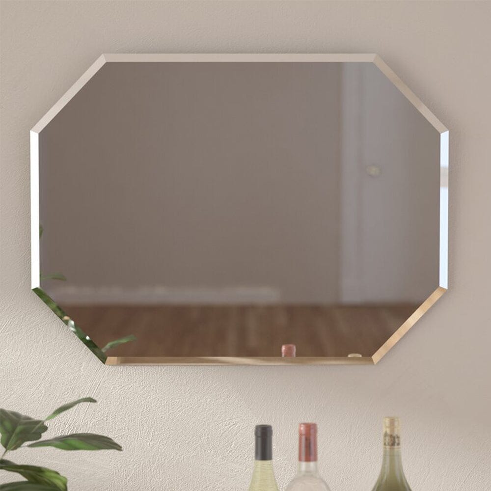 Wall Mounted Mirror with Beveled Edge for Bathroom Vanity Entryway Living Room Bathroom Mirrors Living and Home