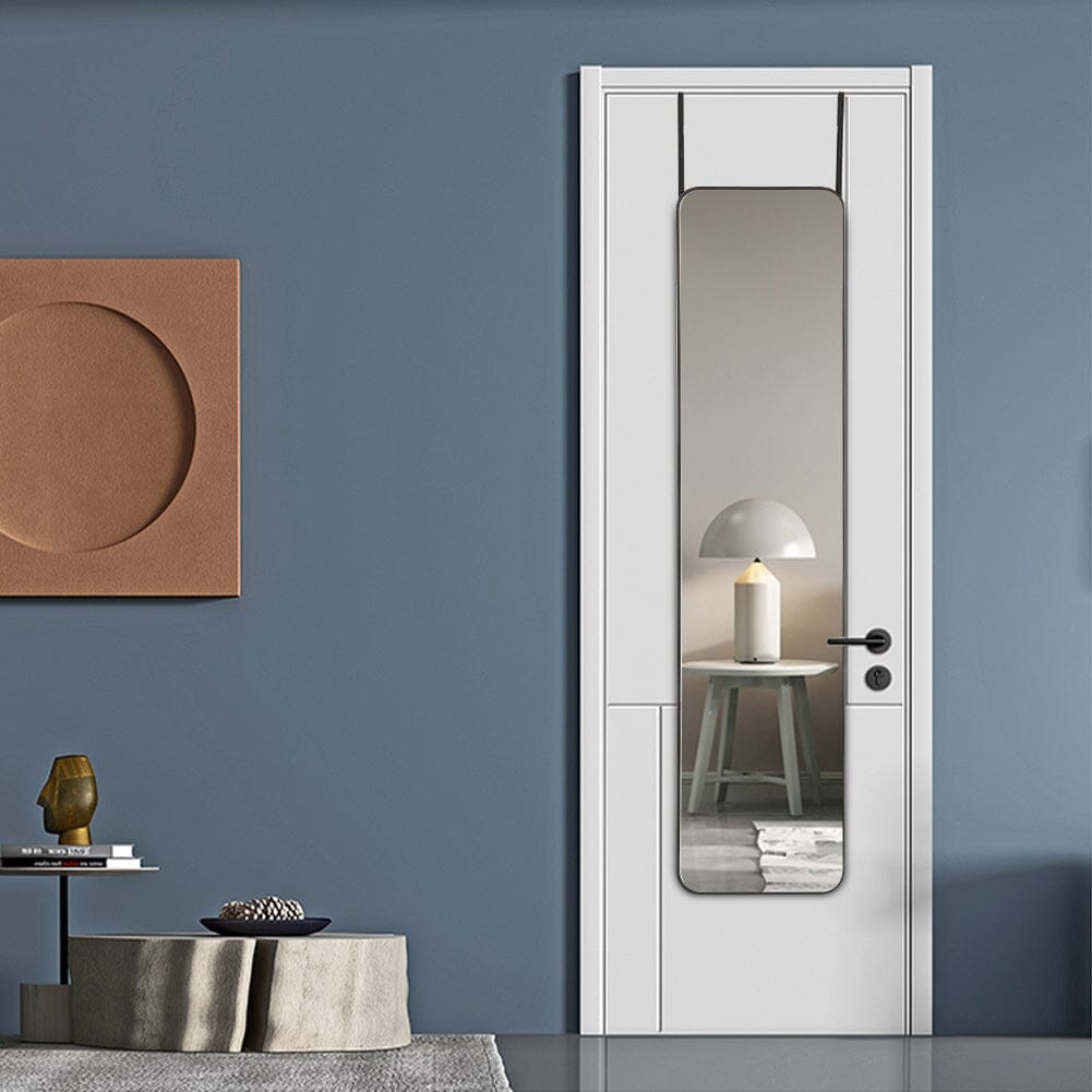 Full Length Mirror with Rounded Corners Door Hanging Living and Home