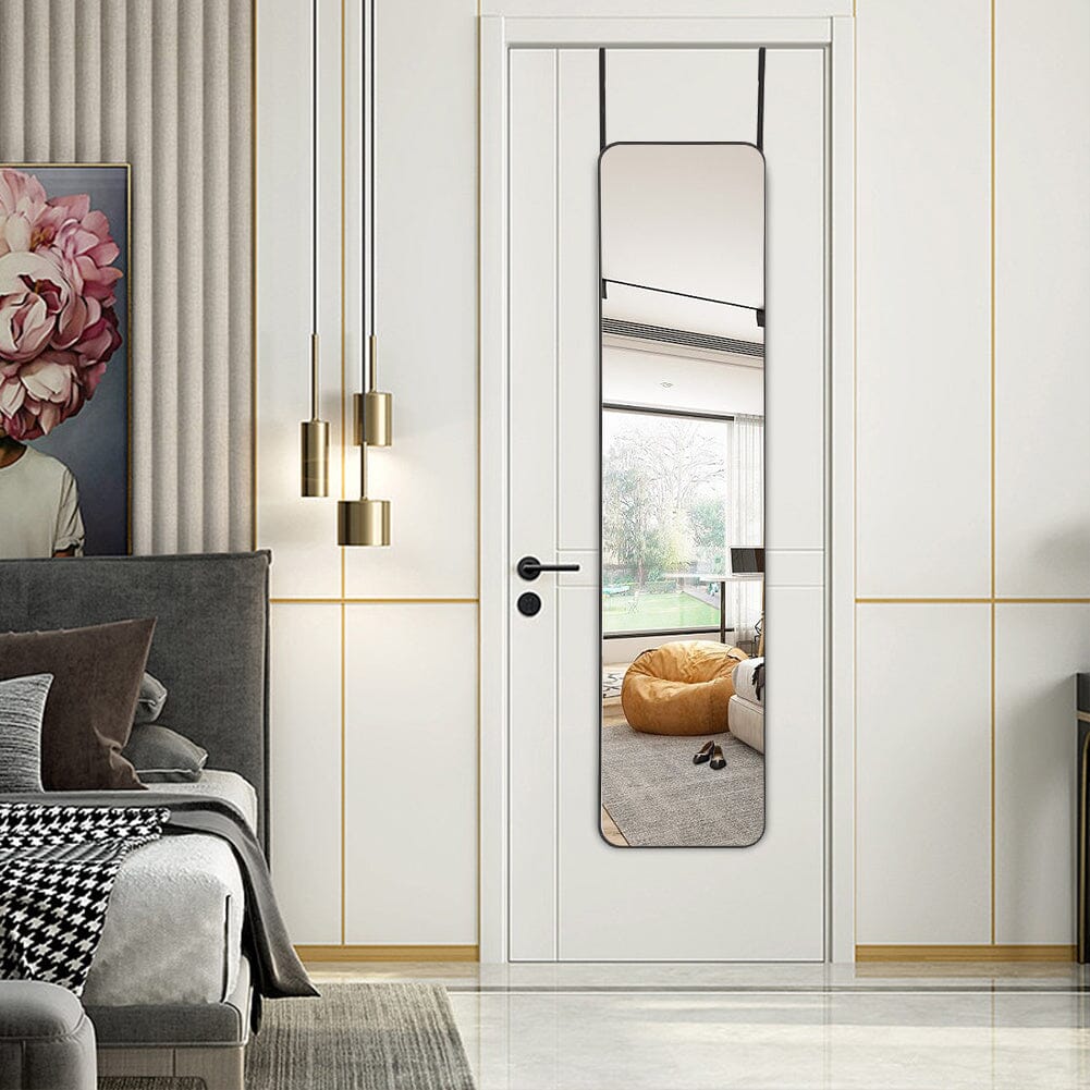 Full Length Mirror with Rounded Corners Door Hanging Living and Home