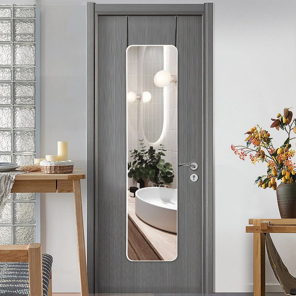 Full Length Mirror with Rounded Corners Door Hanging Living and Home